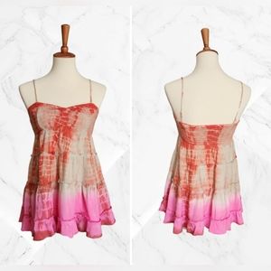 Free People Deep Coral Tank Top Size 10